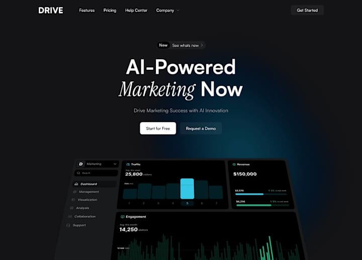 Cover image for Drive - Ai & SaaS Framer Website