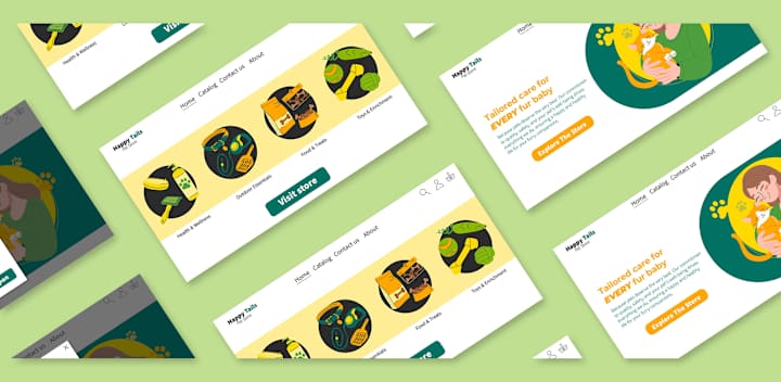 Cover image for Custom Vector Illustration for pet store website 