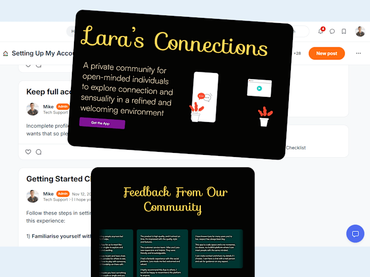 Cover image for Lara's Connections Circle Community and Framer Sign Up Page