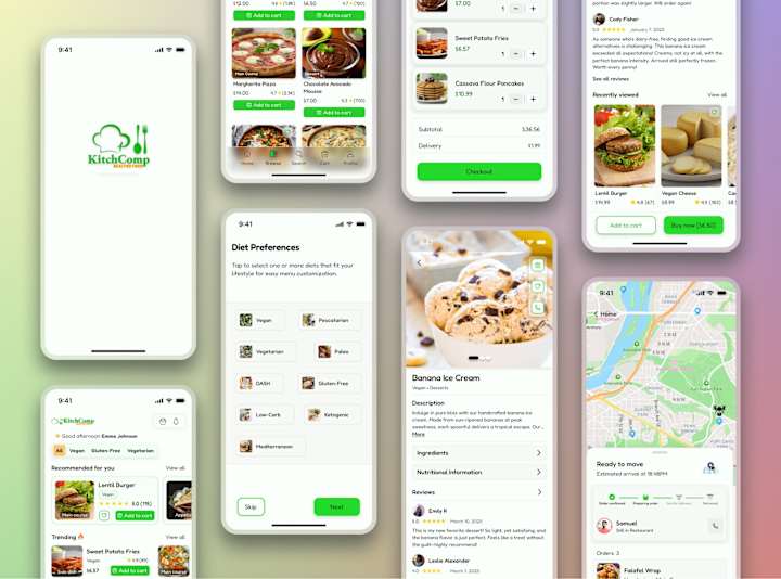 Cover image for Kitchcomp Food Delivery App Design