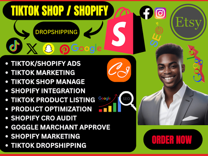 Cover image for I will fix,setup manage tiktok shop dropshipping ,tiktok ads