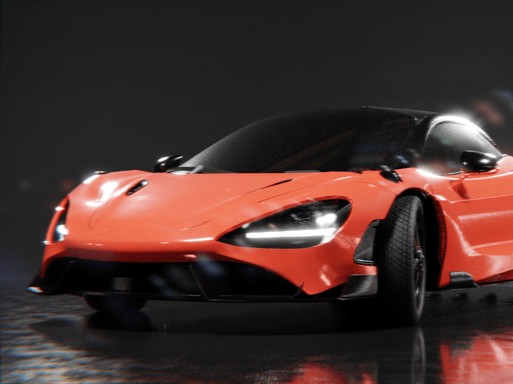 Cover image for McLaren 765LT 3D MODEL BLENDER on Behance