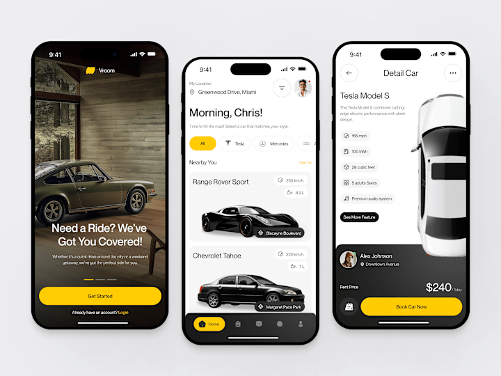 Cover image for Vroom - Car Rental Mobile App