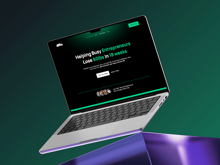 Cover image for Mark Fitness Landing Page