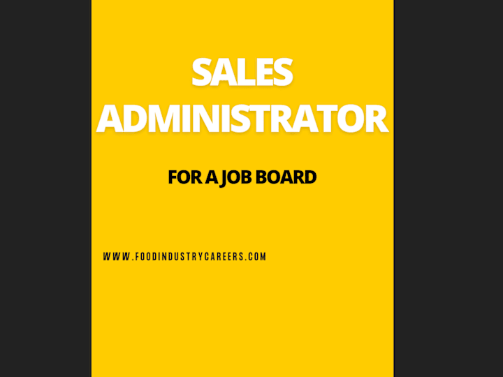 Cover image for Sales Administrator for a Job Board 
