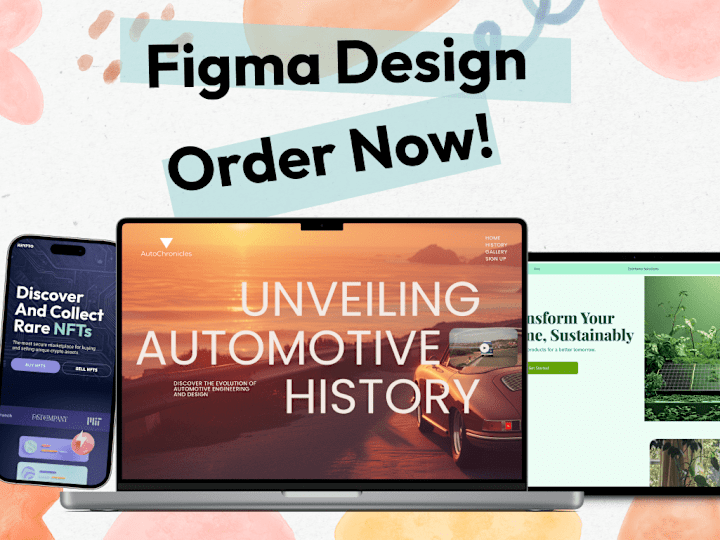 Cover image for I will create figma UI UX website landing page designs