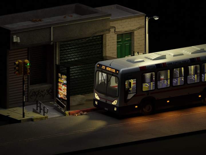 Cover image for ISOMETRIC RENDER BUS FROM MONTEVIDEO
