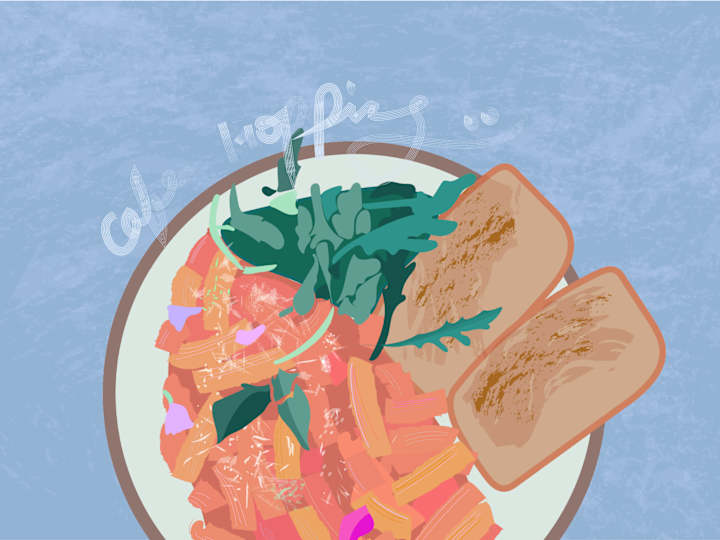 Cover image for Food illustrations from my cafe hopping  series!