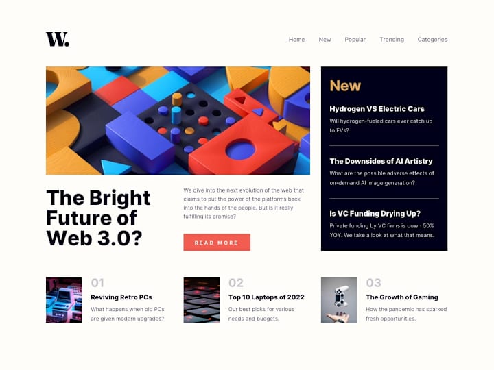 Cover image for Static News Homepage