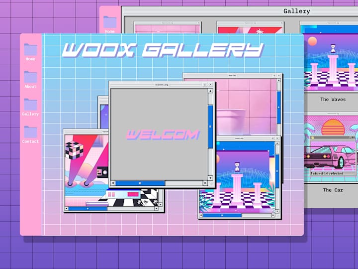 Cover image for Vaporwave Art Galley / Web Design / Landing Page :: Behance