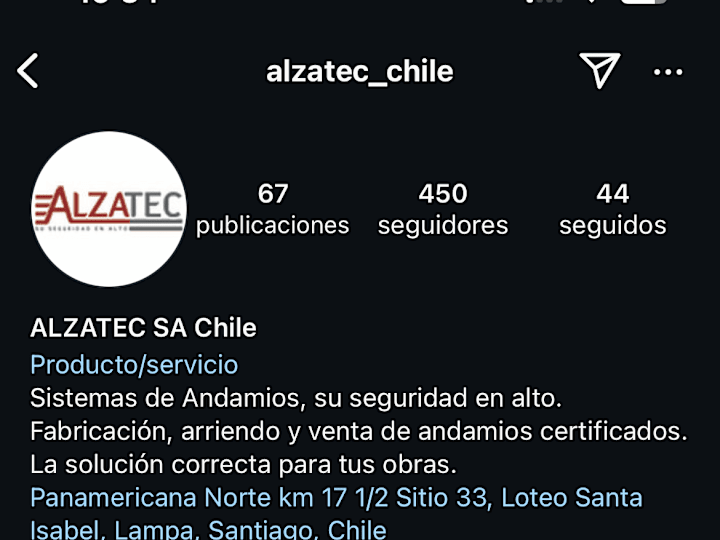 Cover image for Instagram Revitalization for Alzatec Chile