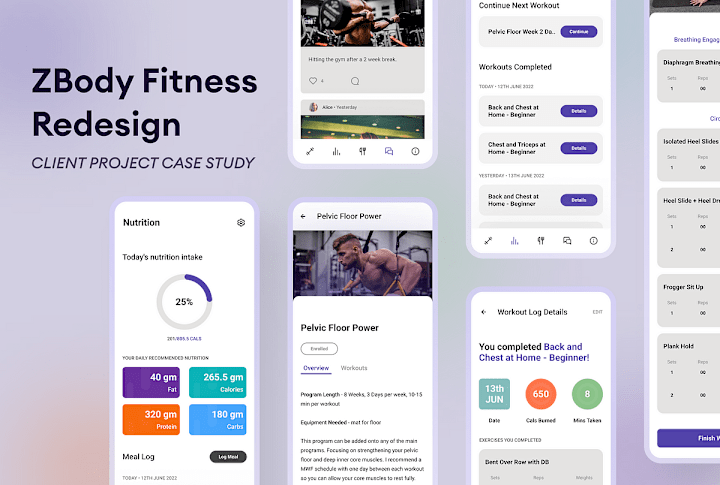 Cover image for ZBody Fitness App Redesign : Case Study