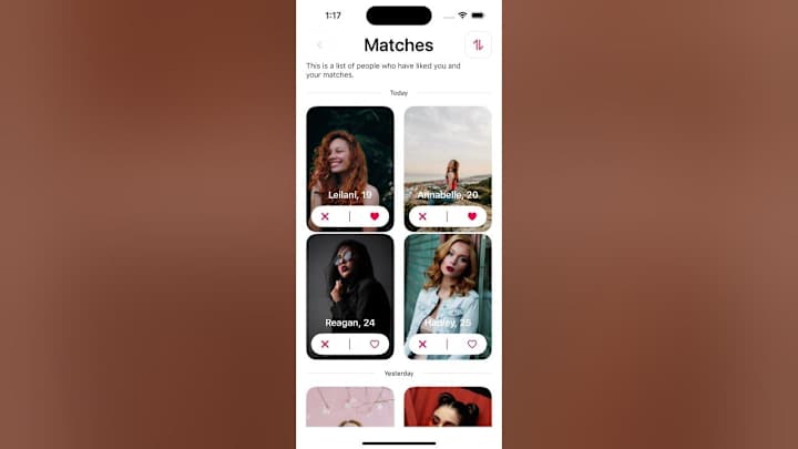 Cover image for Dating app iOS app