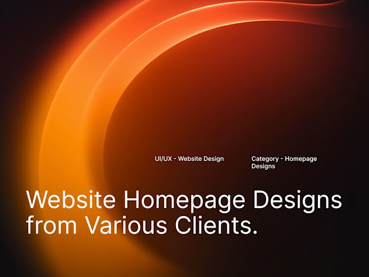 Cover image for Website Homepage Designs from Various Clients