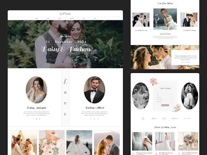 Cover image for Lovebirds — Elegant Wedding Website