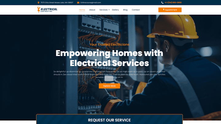 Cover image for Electrical Company Website Template