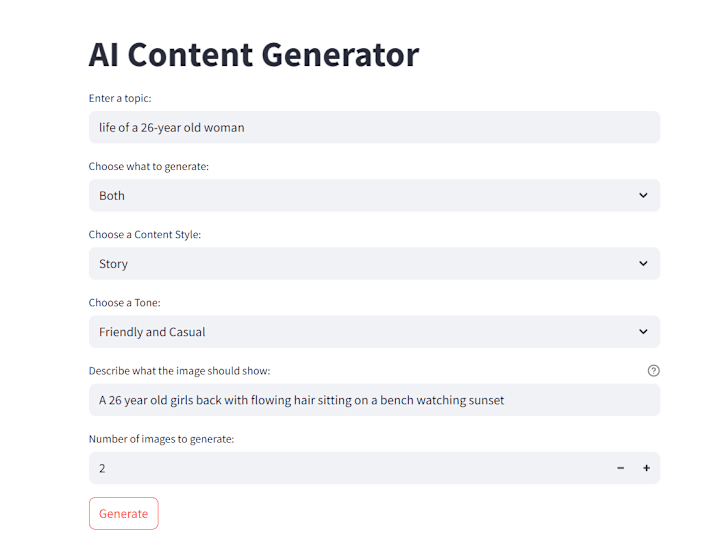 Cover image for AI Content Generator Development