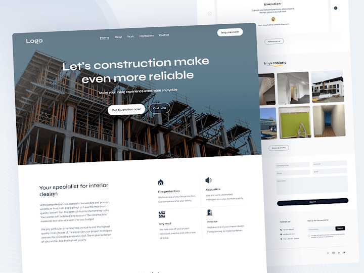 Cover image for Building Construction Web Design