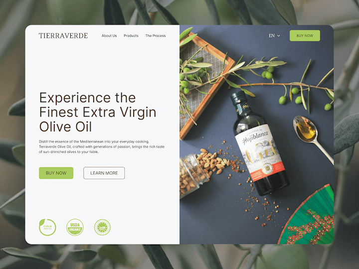 Cover image for Olive Oil Landing Page with Framer