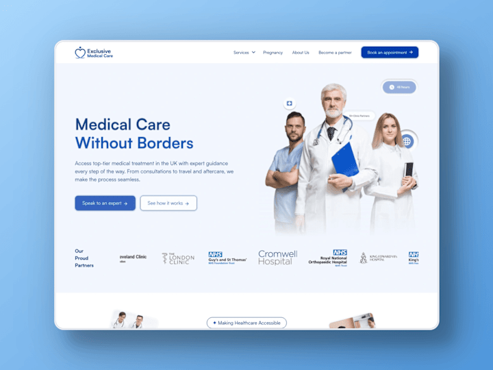 Cover image for Exclusive Medical Care | Home