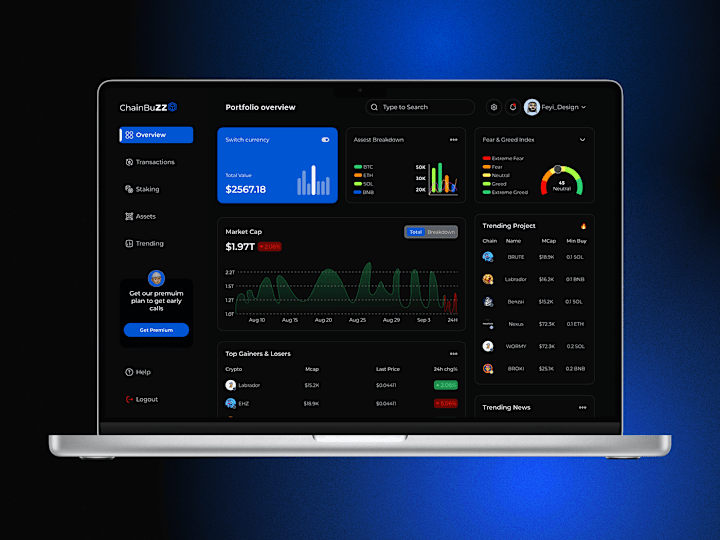 Cover image for CHAINBUZZ DASHBOARD DESIGN