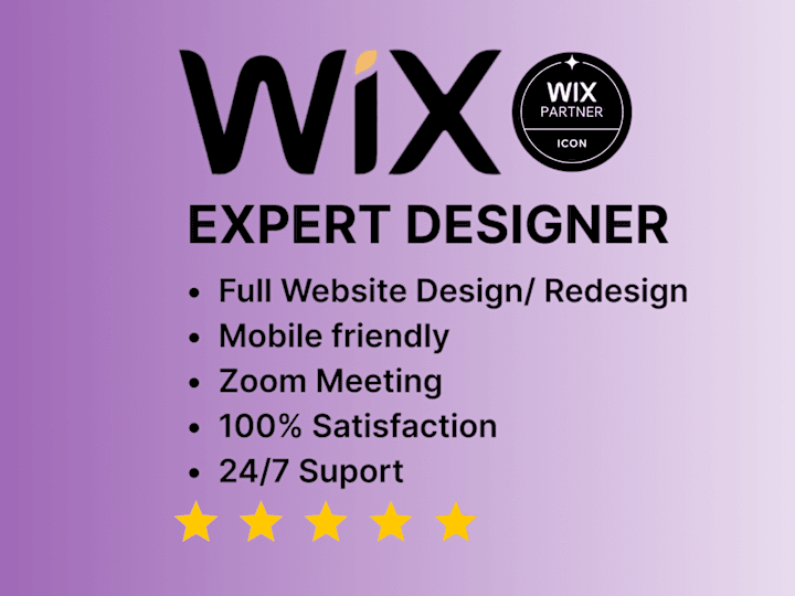 Cover image for Fully Custom Wix Business Website or eCommerce Website