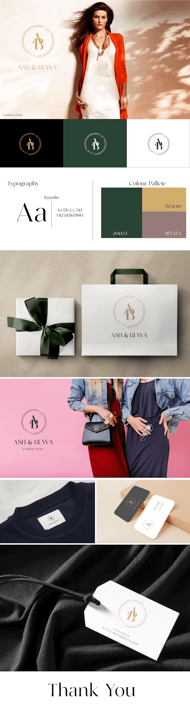 Cover image for Ash & Bewa Brand Identity Design
