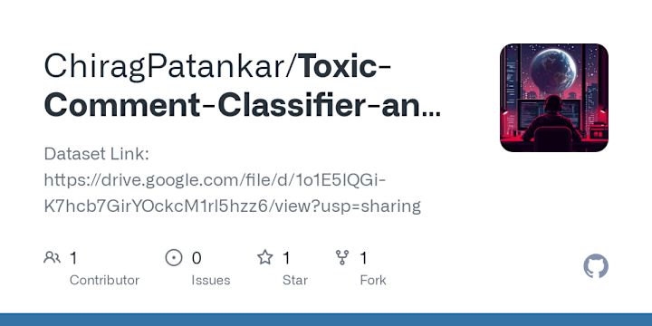 Cover image for Toxic Comment Classifier and Moderator App