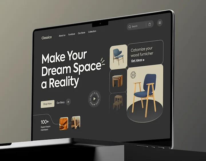 Cover image for Furniture shop- Ecommerce Landing Page