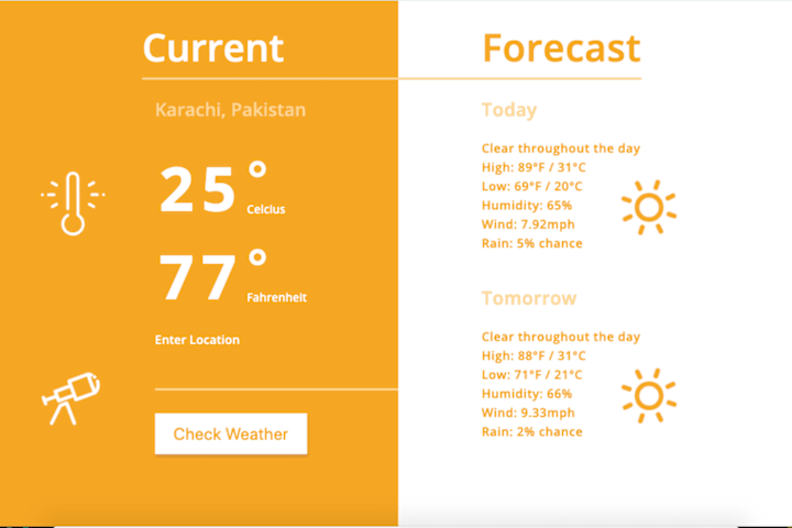 Cover image for Javascript Weather App