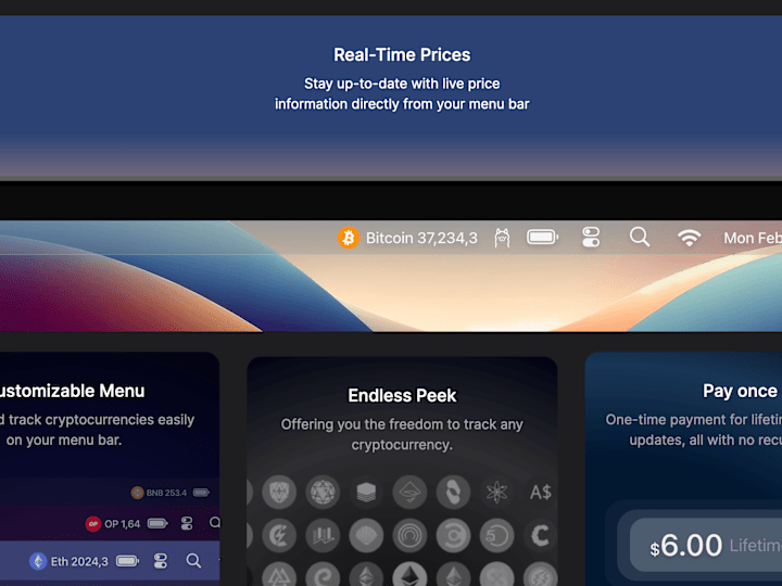 Cover image for Coin Peek Menu Bar App