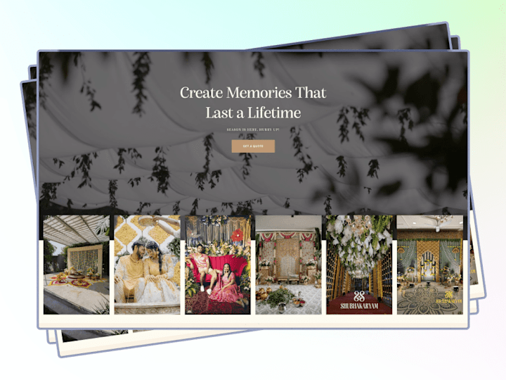 Cover image for Luxury Wedding & Event Management Company Website