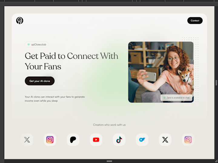 Cover image for Upclose | Framer website development