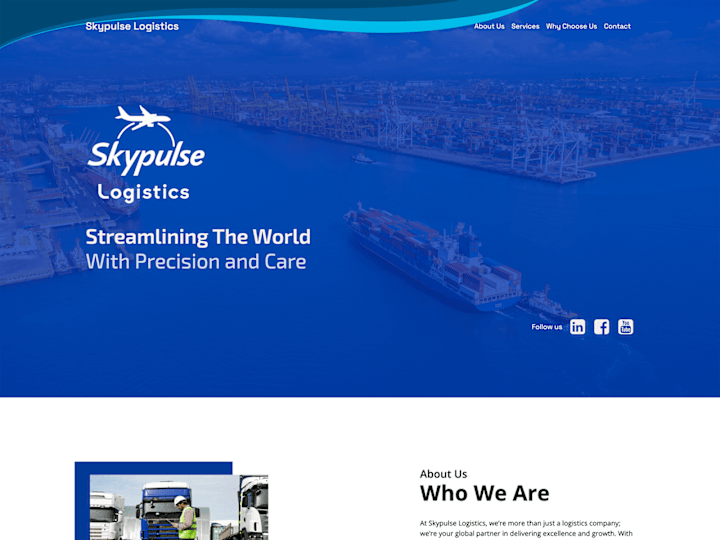 Cover image for Skypulse Logistics Landing Page