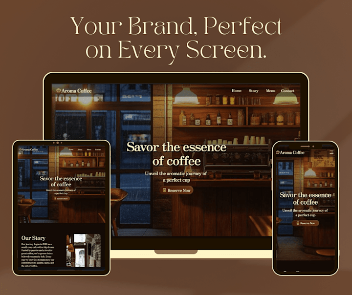 Cover image for Aroma Coffee: A Seamless & Animated Booking Website