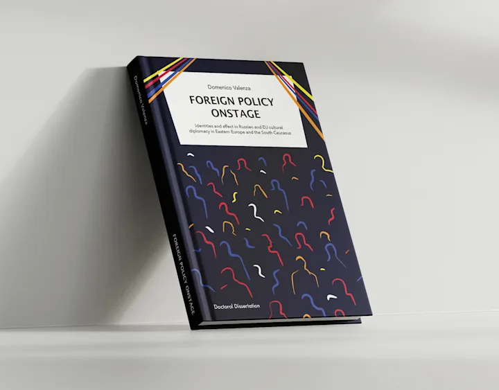Cover image for Book cover design "Foreign Policy Onstage"