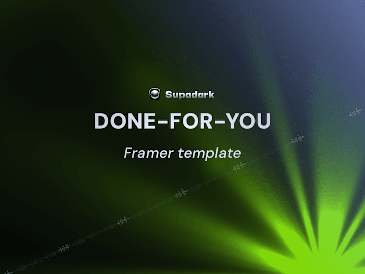 Cover image for Framer Template Done-For-You