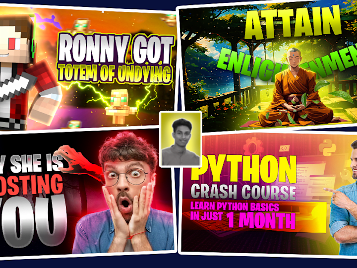 Cover image for I will design professional youtube thumbnails and banners.