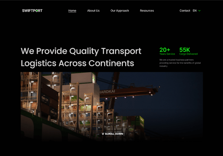 Cover image for Website Redesign For Swiftport Logistics 