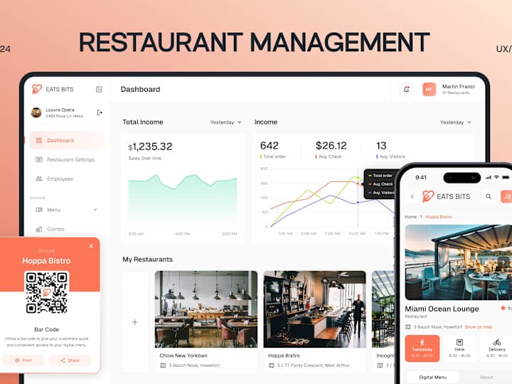 Cover image for Restaurant Management SaaS Platform | Analytics App POS.