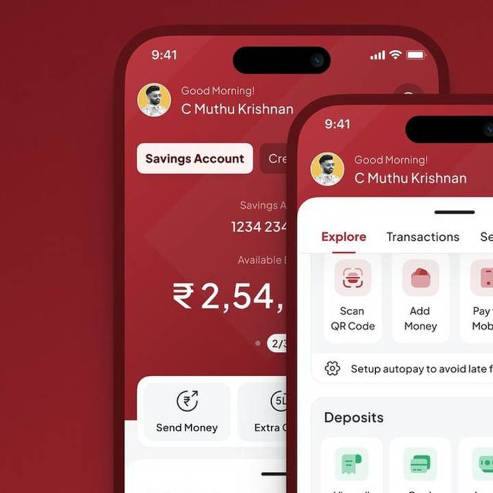 Cover image for Mobile Banking: Dashboard Design for an Indian Bank