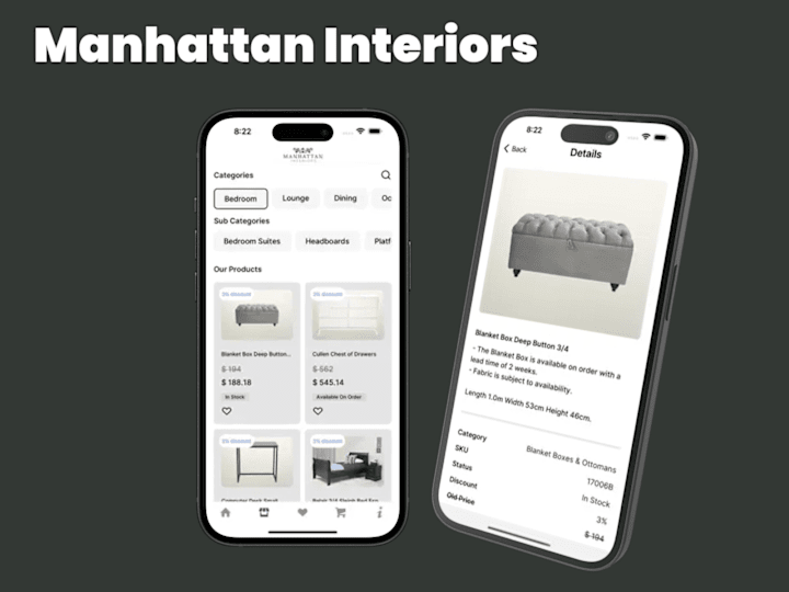 Cover image for Manhatten Interiors | Mobile App Development