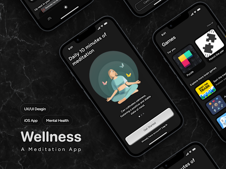 Cover image for Wellness Mobile App: Mindfulness & games at one place