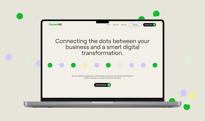 Cover image for DynamIQ Marketing Webflow Website