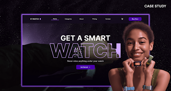 Cover image for UI/UX Design for a Smart Watch Ecommerce Website. | Behance