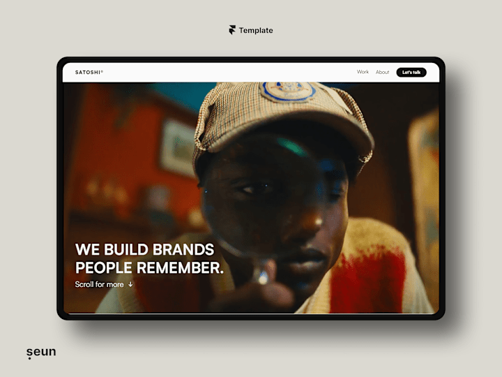 Cover image for Satoshi: Blockchain Storytelling Template in Framer
