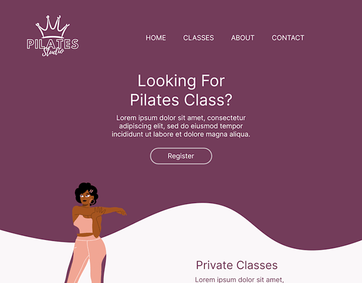 Cover image for Queen Pilates UI Design on Behance