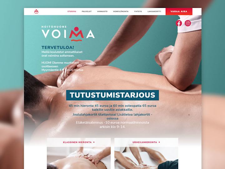 Cover image for Massage company website & logo