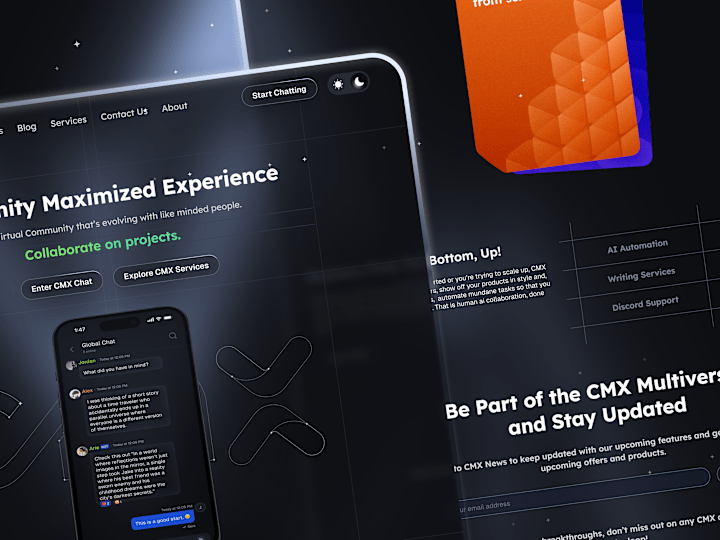 Cover image for Website UX/UI Design 💠CMX Chat