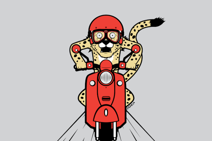 Cover image for Cheetah on a Scooter